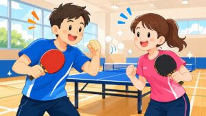 卓球はじめの一歩のイラスト：otona kara hajimeru