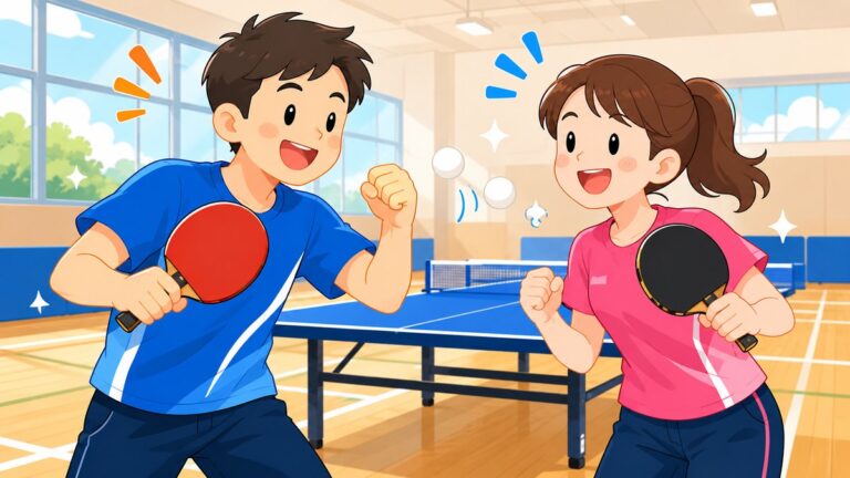 卓球はじめの一歩のイラスト：otona kara hajimeru