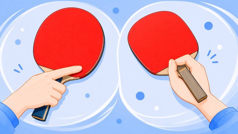 卓球はじめの一歩のイラスト：racket nigirikata