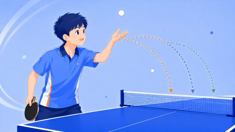 卓球はじめの一歩のイラスト：serve