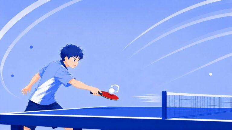 卓球はじめの一歩のイラスト：tsuttsuki