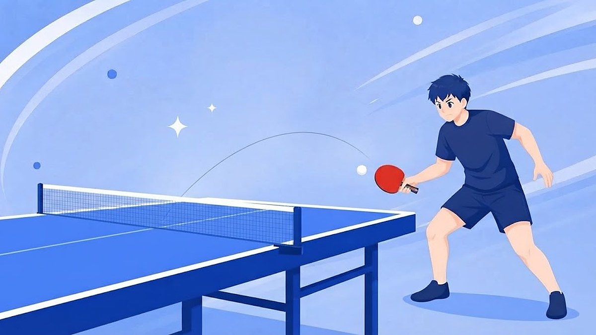 低い位置からラケットを振り上げてボールをこすり上げるドライブと、上向きの弧を描く軌道